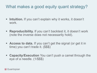 DIY Quant Strategies on Quantopian | PPTX