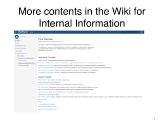 More contents in the Wiki for
Internal Information
9
 