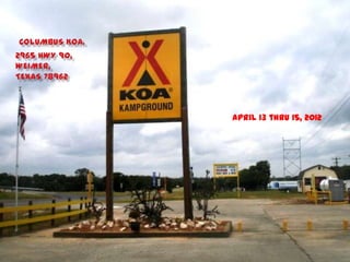 April 13 thru 15, 2012
 