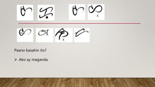 X
X
Paano basahin ito?
 Ako ay maganda.
 