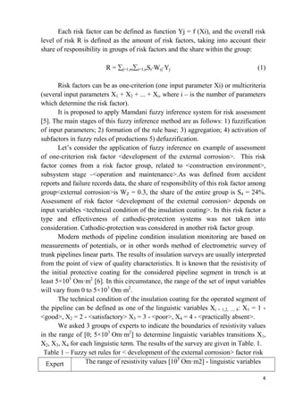 APPLICATION OF FUZZY LOGIC IN RISK ASSESSMENT OF FAILURES AND ACCIDENTS ...