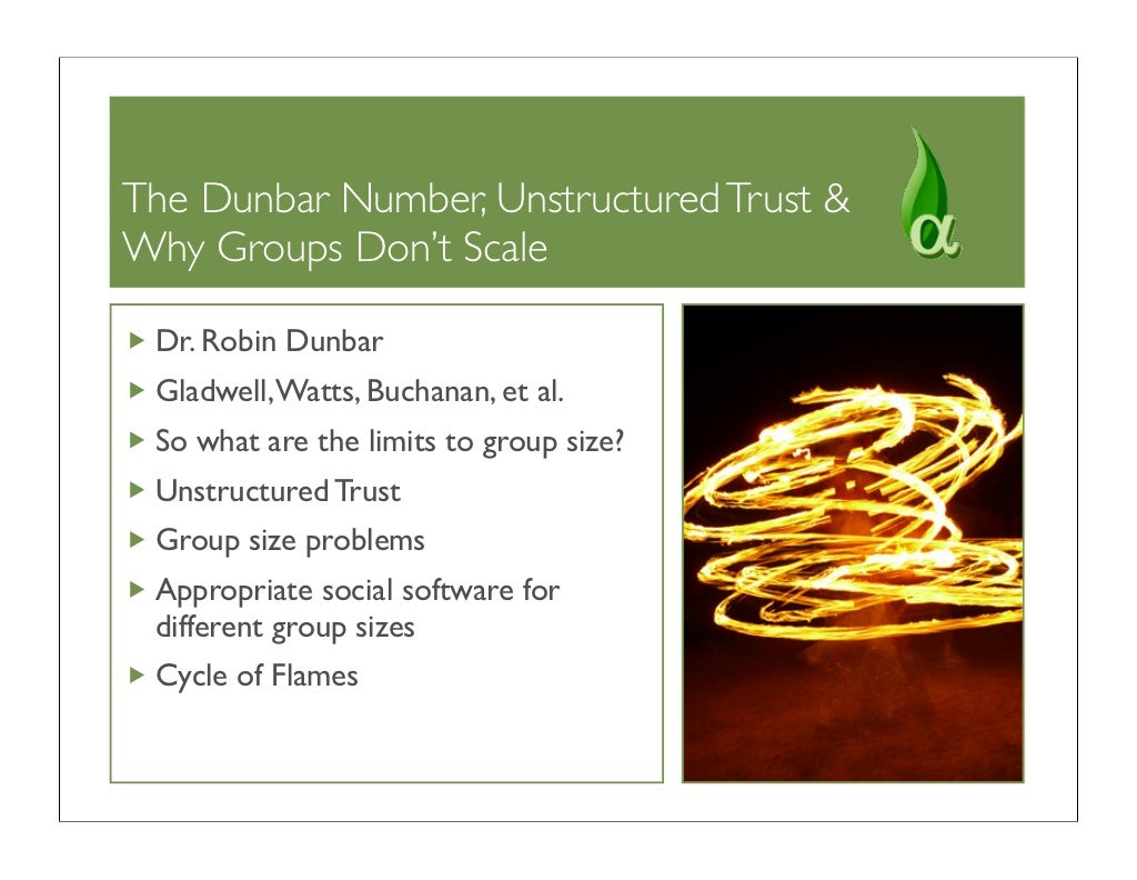 The Dunbar Number, Unstructured Trust