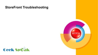 StoreFront Troubleshooting
 