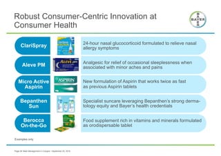 Bayer AG Meet Management 2016 Investor Handout | PDF