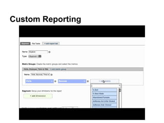 Custom Reporting
 