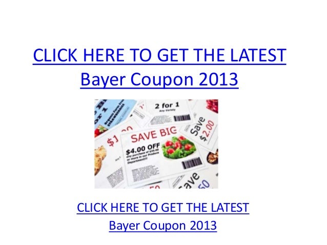 Bayer Coupon 2013 - Bayer Coupon 2013 Code