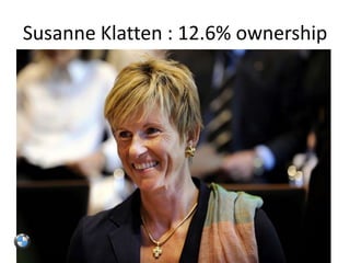 Susanne Klatten : 12.6% ownership
 