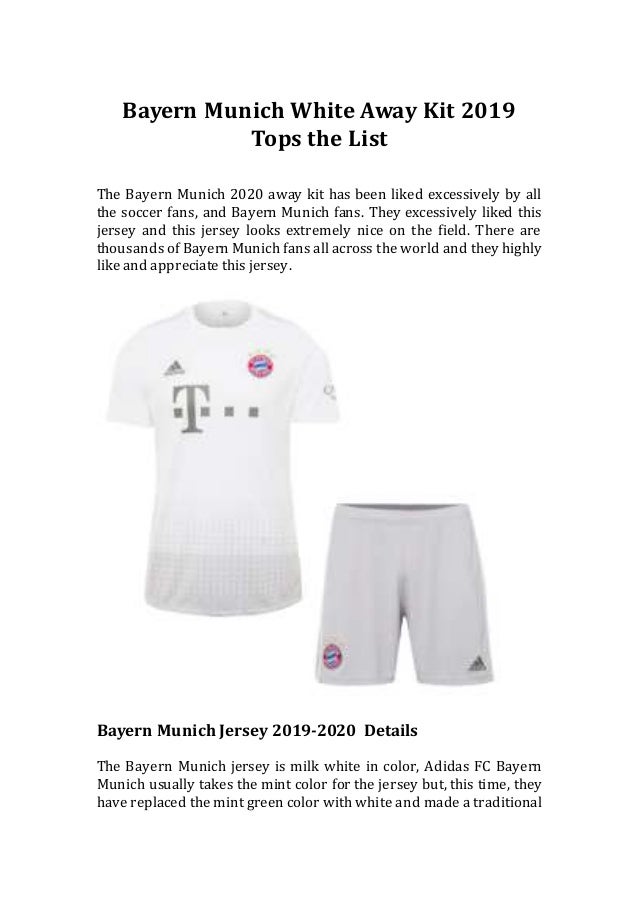 white bayern munich jersey