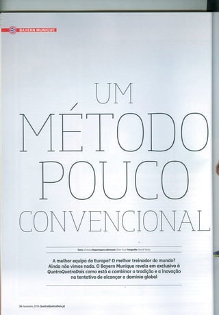Revista Quatro Quatro Dois Portugal (Fev/2014): Um Método Pouco Convencional