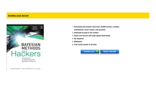 DOWNLOAD BOOK
Download and stream more than 10,000 movies, e-books,
audiobooks, music tracks, and pictures
1.
Adsimple access to all content2.
Quick and secure with high-speed downloads3.
No datalimit4.
Bestseller5.
Free online books of all time6.
 