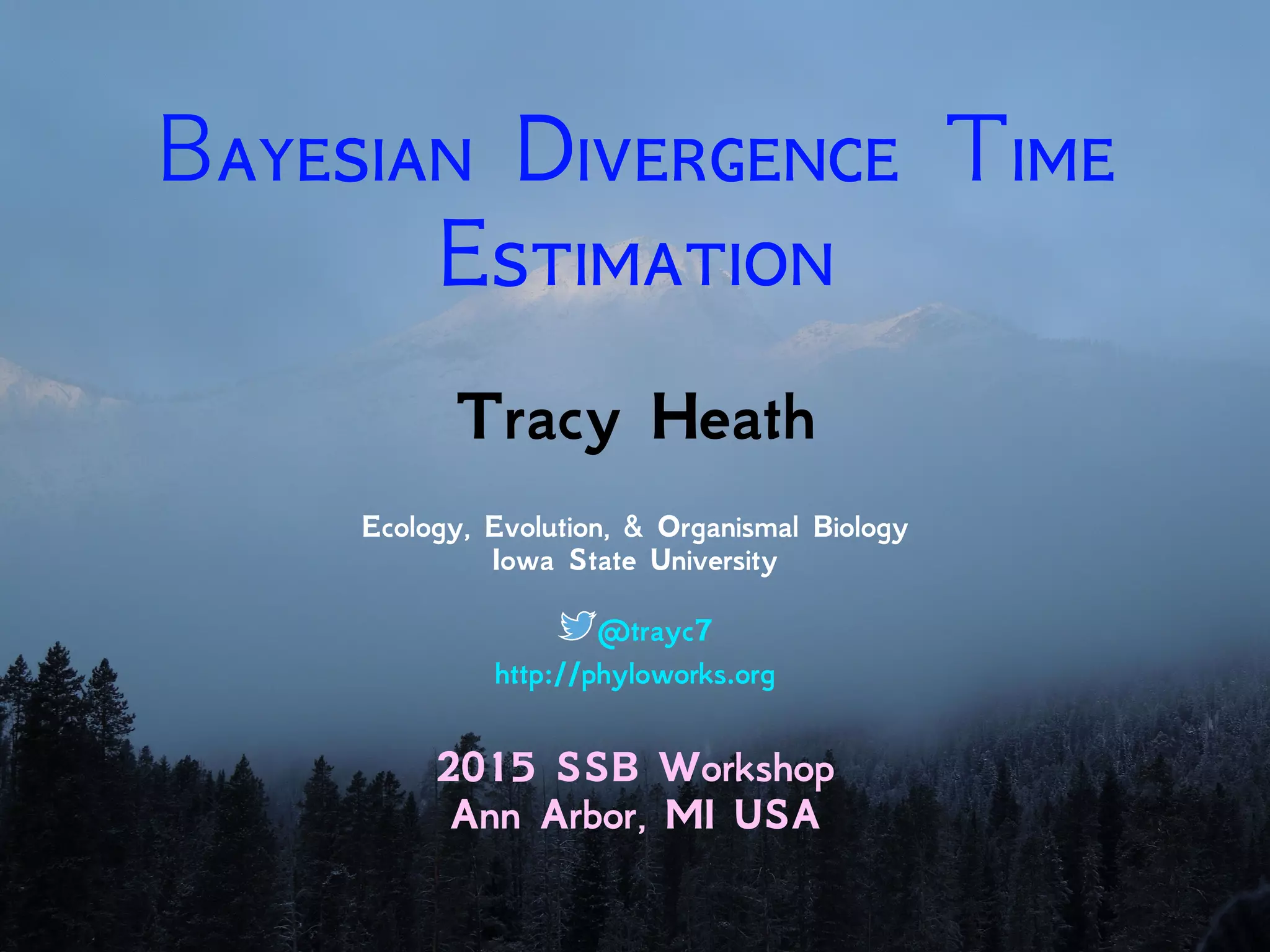 Bayesian Divergence Time Estimation Ppt Bayesian Divergence Time Estimation Ppt