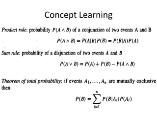 Concept Learning
 