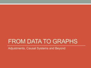 FROM DATA TO GRAPHS
Adjustments, Causal Systems and Beyond
 