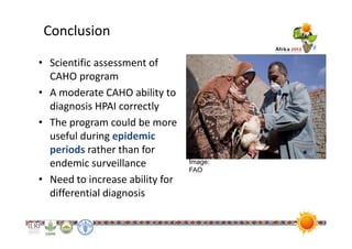 A Bayesian sensitivity and specificity estimation of the participatory disease surveillance program for highly pathogenic avian influenza in Egypt
