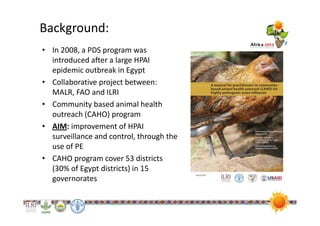 A Bayesian sensitivity and specificity estimation of the participatory disease surveillance program for highly pathogenic avian influenza in Egypt