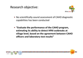 A Bayesian sensitivity and specificity estimation of the participatory disease surveillance program for highly pathogenic avian influenza in Egypt