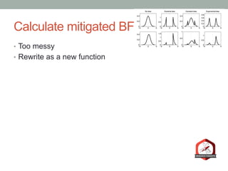 Calculate mitigated BF
•  Too messy
•  Rewrite as a new function
 