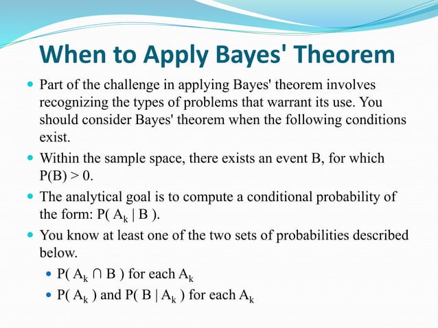 Bayes rule (Bayes Law)