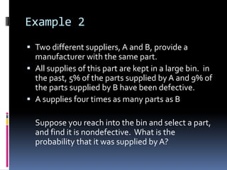 Using Bayes’ Theorem1% of women at age forty who participate in routine screening have breast cancer.  P(B)= 0.01 80% of women with breast cancer will get positive mammographies. P(+│B) = 0.8 9.6% of women without breast cancer will also get positive mammographies.  P(+│B’) = 0.096 A woman in this age group had a positive mammography in a routine screening.  What is the probability that she actually has breast cancer? Find P(B│+)