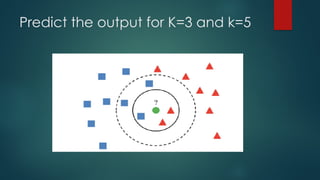 Predict the output for K=3 and k=5
 