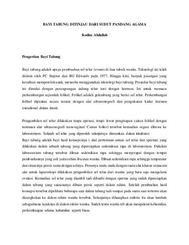 Bayi Tabung Menurut 5 Agama Bayi Tabung Menurut 5 Agama