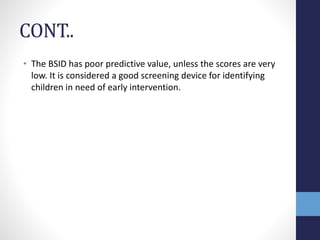 Bsid Test Bayley scale | PPTX
