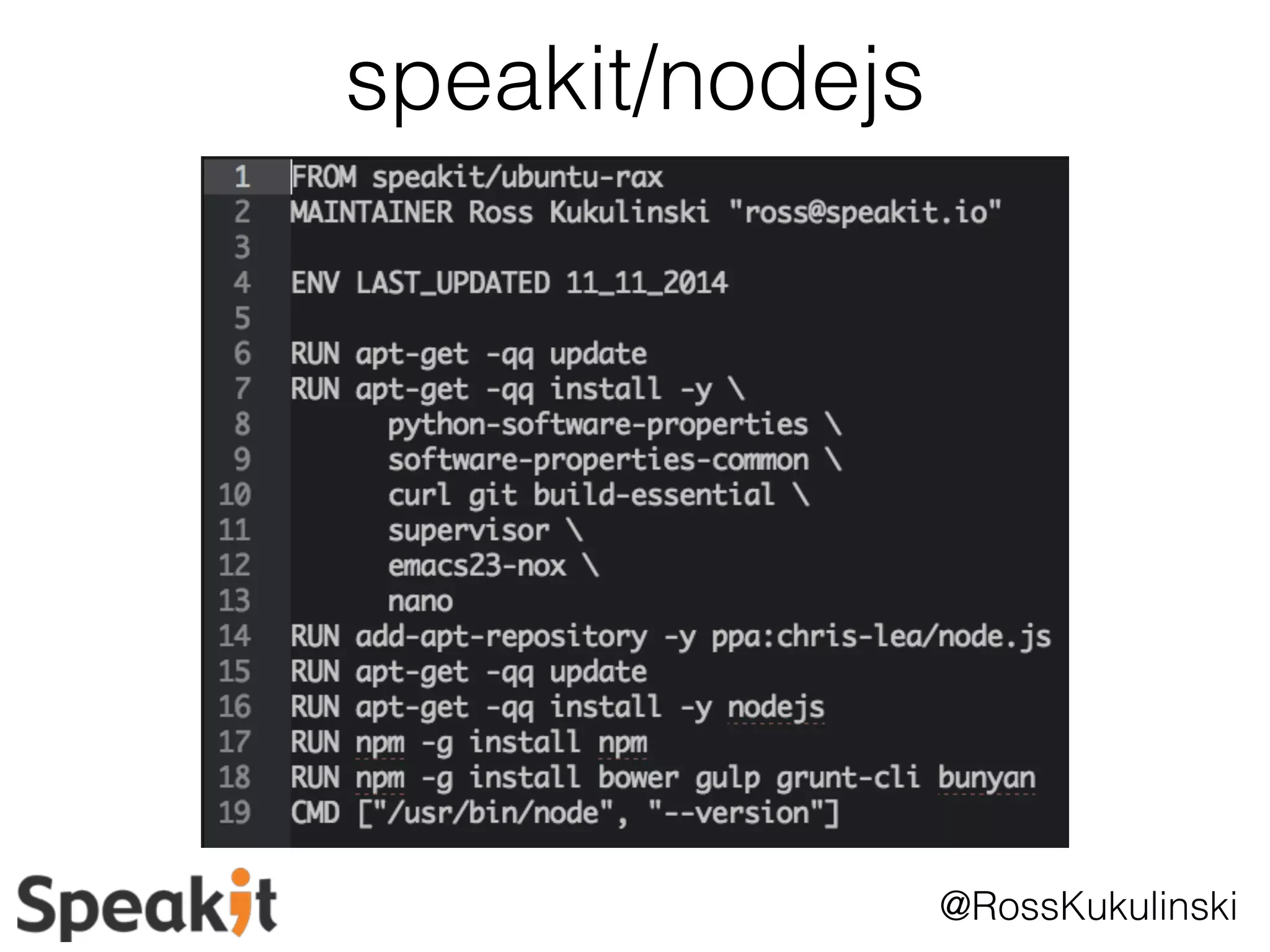 @RossKukulinski 
speakit/nodejs 
 