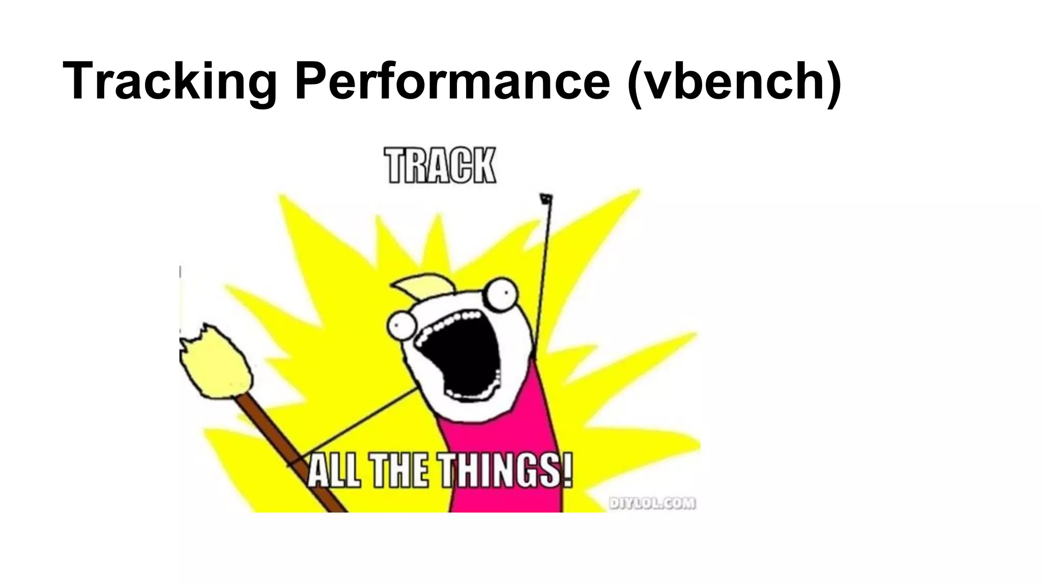 Tracking Performance (vbench) 
 