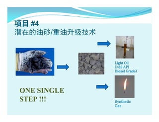 Ŀ #4
Ǳڵɰ/



               Light Oil
               (>32 API
               Diesel Grade)




ONE SINGLE
STEP !!!       Synthetic
               Gas
 