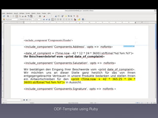 ODF-Template using Ruby
 