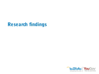 Research findings
 