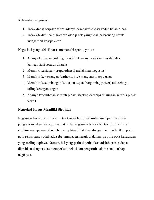 Tugas Rangkuman Teknik Negosiasi