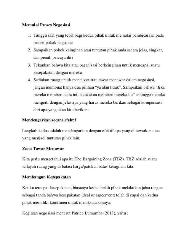 Pertanyaan tentang negosiasi bisnis