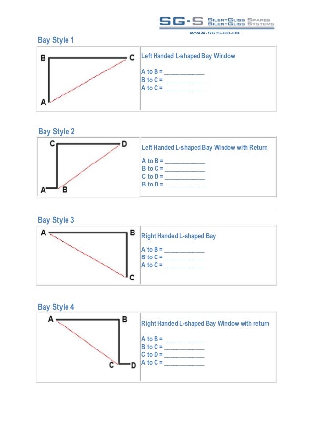 Bay window measuring form