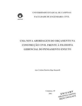 Nanotecnologia Aplicada a Materiais da Construção Civil Matrizes