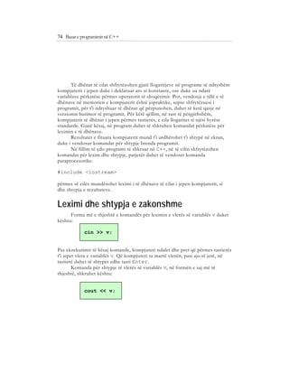 Bazat e programimit ne C++ (agni dika) | PDF