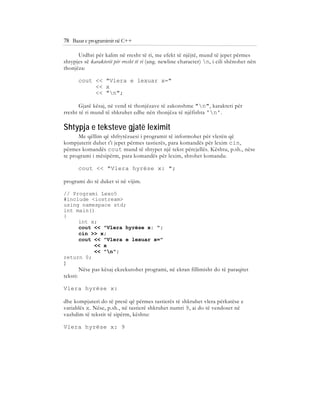Bazat e programimit ne C++ (agni dika) | PDF