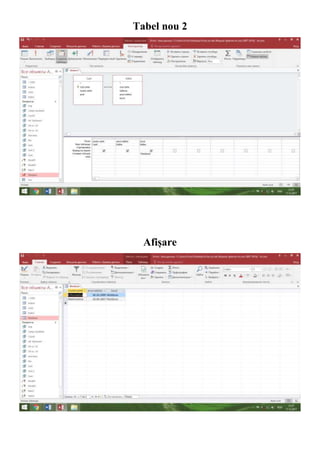 Tabel nou 2
Afișare
 