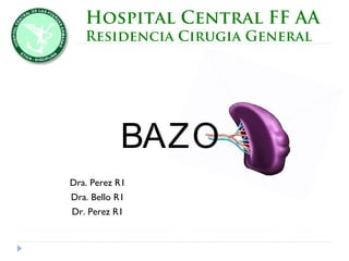 Hospital Central FF AA
Residencia Cirugia General
BAZO
Dra. Perez R1
Dra. Bello R1
Dr. Perez R1
 