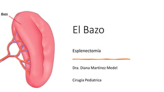 El Bazo
Esplenectomía
Dra. Diana Martínez Medel
Cirugía Pediatrica
 