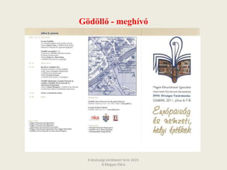 Gödöllő - meghívó
A közösségi emlékezet terei 2019.
B.Megyes Klára
 
