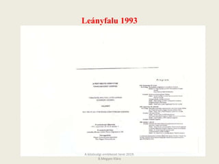 Leányfalu 1993
A közösségi emlékezet terei 2019.
B.Megyes Klára
 