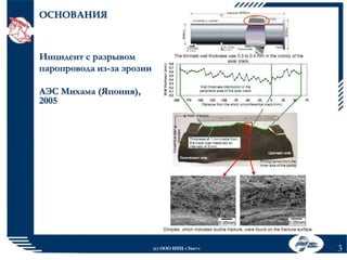 ОСНОВАНИЯ

Инцидент с разрывом
паропровода из-за эрозии
АЭС Михама (Япония),
2005

(с) ООО НПЦ «Эхо+»

3

 