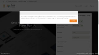 Designed by GeM Training Team5 JUNE 2018
 