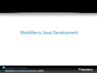 BlackBerry Java Development
Tools
 