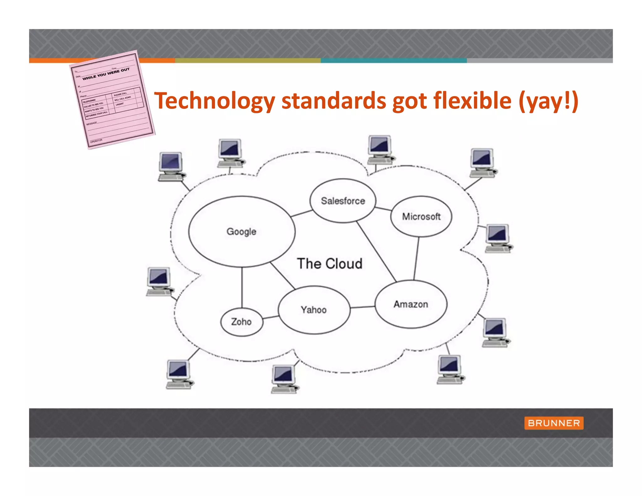 Technology standards got flexible (yay!)  
 
