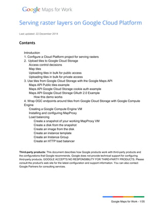 Serving raster layers on Google Cloud Platform | PDF