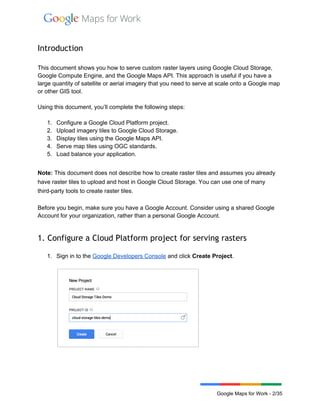 Serving raster layers on Google Cloud Platform | PDF
