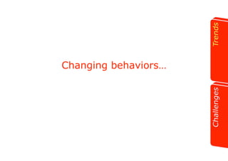 Changing behaviors… 
 