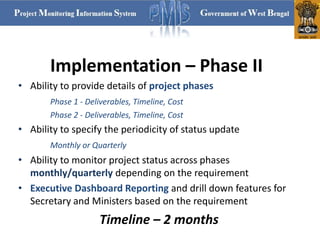 Project Monitoring System (PMIS) | PPTX